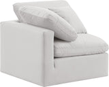 Indulge Cream Velvet Corner Chair 147Cream-Corner Meridian Furniture