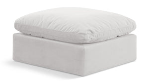 Indulge Cream Velvet Ottoman 147Cream-Ott Meridian Furniture