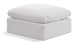 Indulge Cream Velvet Ottoman 147Cream-Ott Meridian Furniture