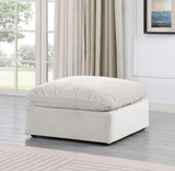 Indulge Cream Velvet Ottoman 147Cream-Ott Meridian Furniture