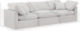 Indulge Cream Velvet Modular Sofa 147Cream-S105 Meridian Furniture