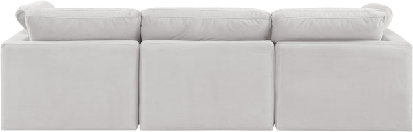 Indulge Cream Velvet Modular Sofa 147Cream-S105 Meridian Furniture