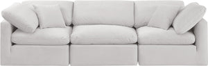 Indulge Cream Velvet Modular Sofa 147Cream-S105 Meridian Furniture