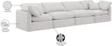 Indulge Cream Velvet Modular Sofa 147Cream-S140 Meridian Furniture