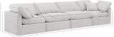 Indulge Cream Velvet Modular Sofa 147Cream-S140 Meridian Furniture