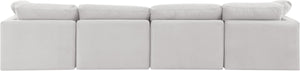 Indulge Cream Velvet Modular Sofa 147Cream-S140 Meridian Furniture