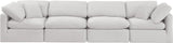 Indulge Cream Velvet Modular Sofa 147Cream-S140 Meridian Furniture