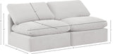 Indulge Cream Velvet Modular Sofa 147Cream-S2 Meridian Furniture