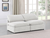 Indulge Cream Velvet Modular Sofa 147Cream-S2 Meridian Furniture