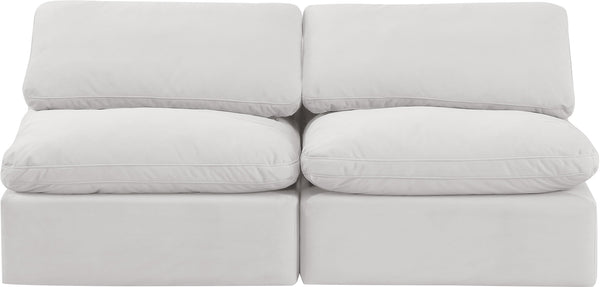 Indulge Cream Velvet Modular Sofa 147Cream-S2 Meridian Furniture