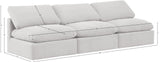 Indulge Cream Velvet Modular Sofa 147Cream-S3 Meridian Furniture