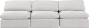 Indulge Cream Velvet Modular Sofa 147Cream-S3 Meridian Furniture