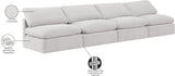 Indulge Cream Velvet Modular Sofa 147Cream-S4 Meridian Furniture