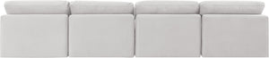 Indulge Cream Velvet Modular Sofa 147Cream-S4 Meridian Furniture