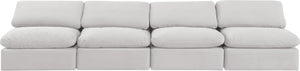 Indulge Cream Velvet Modular Sofa 147Cream-S4 Meridian Furniture