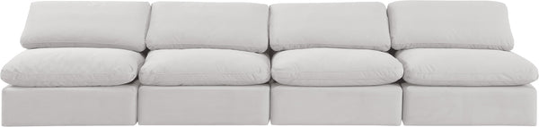 Indulge Cream Velvet Modular Sofa 147Cream-S4 Meridian Furniture
