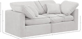 Indulge Cream Velvet Modular Sofa 147Cream-S70 Meridian Furniture