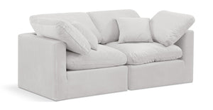 Indulge Cream Velvet Modular Sofa 147Cream-S70 Meridian Furniture