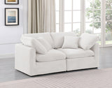 Indulge Cream Velvet Modular Sofa 147Cream-S70 Meridian Furniture