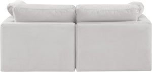 Indulge Cream Velvet Modular Sofa 147Cream-S70 Meridian Furniture