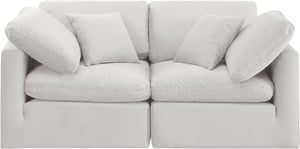 Indulge Cream Velvet Modular Sofa 147Cream-S70 Meridian Furniture