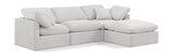 Indulge Cream Velvet Modular Sectional 147Cream-Sec4A Meridian Furniture