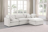 Indulge Cream Velvet Modular Sectional 147Cream-Sec4A Meridian Furniture