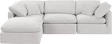 Indulge Cream Velvet Modular Sectional 147Cream-Sec4A Meridian Furniture