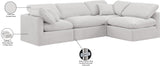 Indulge Cream Velvet Modular Sectional 147Cream-Sec4B Meridian Furniture