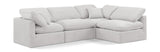 Indulge Cream Velvet Modular Sectional 147Cream-Sec4B Meridian Furniture