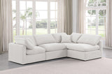 Indulge Cream Velvet Modular Sectional 147Cream-Sec4B Meridian Furniture