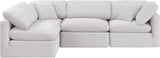 Indulge Cream Velvet Modular Sectional 147Cream-Sec4B Meridian Furniture