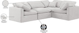 Indulge Cream Velvet Modular Sectional 147Cream-Sec4C Meridian Furniture