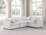 Indulge Cream Velvet Modular Sectional 147Cream-Sec4C Meridian Furniture