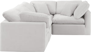 Indulge Cream Velvet Modular Sectional 147Cream-Sec4C Meridian Furniture