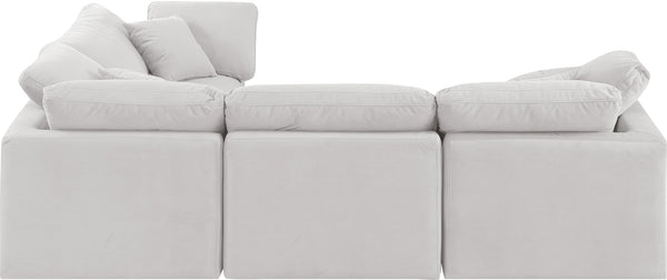 Indulge Cream Velvet Modular Sectional 147Cream-Sec4C Meridian Furniture