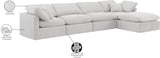 Indulge Cream Velvet Modular Sectional 147Cream-Sec5A Meridian Furniture