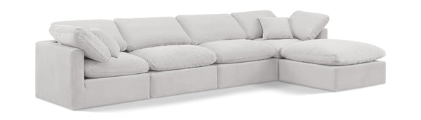 Indulge Cream Velvet Modular Sectional 147Cream-Sec5A Meridian Furniture
