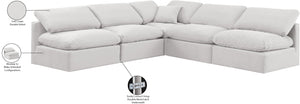 Indulge Cream Velvet Modular Sectional 147Cream-Sec5B Meridian Furniture