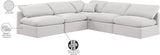 Indulge Cream Velvet Modular Sectional 147Cream-Sec5B Meridian Furniture