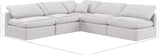 Indulge Cream Velvet Modular Sectional 147Cream-Sec5B Meridian Furniture