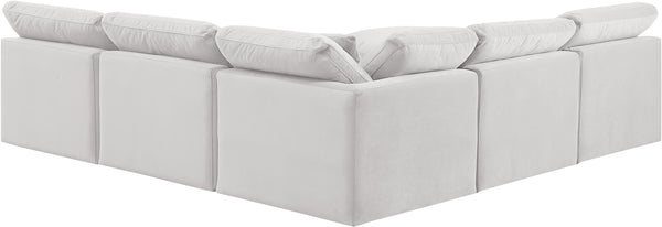 Indulge Cream Velvet Modular Sectional 147Cream-Sec5B Meridian Furniture