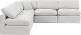 Indulge Cream Velvet Modular Sectional 147Cream-Sec5B Meridian Furniture