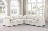 Indulge Cream Velvet Modular Sectional 147Cream-Sec5C Meridian Furniture