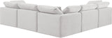 Indulge Cream Velvet Modular Sectional 147Cream-Sec5C Meridian Furniture