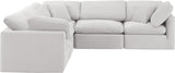 Indulge Cream Velvet Modular Sectional 147Cream-Sec5C Meridian Furniture