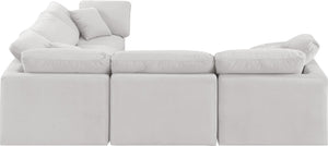 Indulge Cream Velvet Modular Sectional 147Cream-Sec5C Meridian Furniture