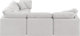 Indulge Cream Velvet Modular Sectional 147Cream-Sec5C Meridian Furniture