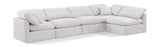 Indulge Cream Velvet Modular Sectional 147Cream-Sec5D Meridian Furniture