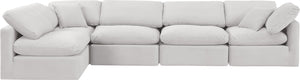 Indulge Cream Velvet Modular Sectional 147Cream-Sec5D Meridian Furniture
